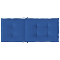 Cuscini per Sedie 6 pz Blu Reale 120x50x3 cm in Tessuto 314118