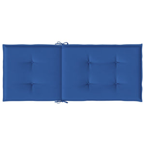 Cuscini per Sedie 6 pz Blu Reale 120x50x3 cm in Tessuto 314118