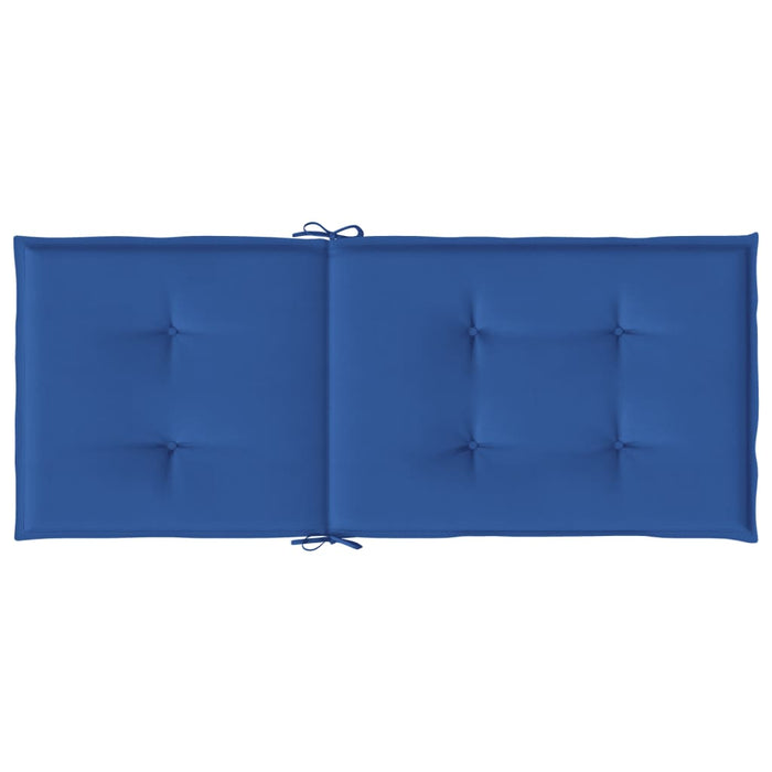 Cuscini per Sedie 6 pz Blu Reale 120x50x3 cm in Tessuto 314118