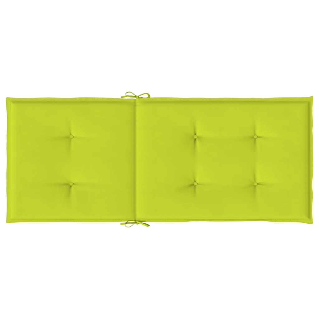 Cuscini per Sedie da Giardino 4 pz Verde Brillante 120x50x3 cm cod mxl 55228