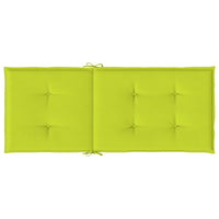 Cuscini per Sedie da Giardino 4 pz Verde Brillante 120x50x3 cm cod mxl 55228