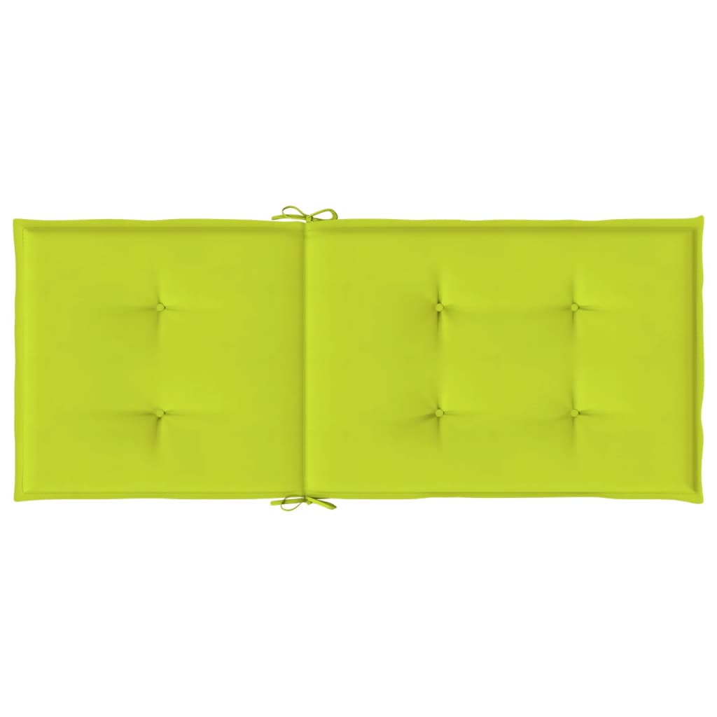 Cuscini per Sedie da Giardino 6 pz Verde Brillante 120x50x3 cm cod mxl 68051