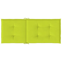 Cuscini per Sedie da Giardino 6 pz Verde Brillante 120x50x3 cm cod mxl 68051