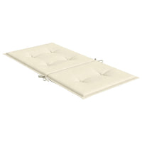 Cuscini per Sedie da Giardino 6 pz Crema 100x50x3 cm cod mxl 68238