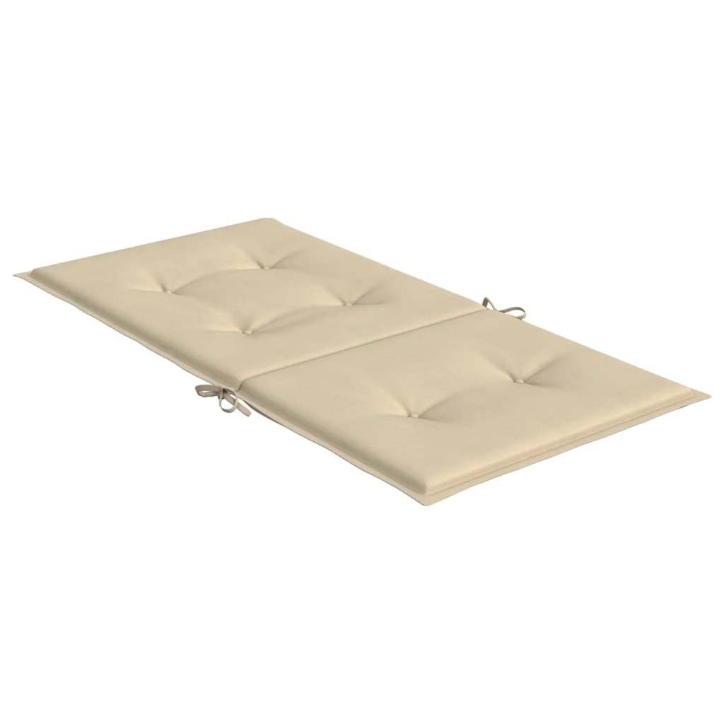 Cuscini per Sedie da Giardino 6 pz Beige 100x50x3 cm