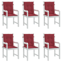 Cuscini per Sedie da Giardino 6 pz Rosso Vino 100x50x3 cm cod mxl 68333