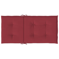 Cuscini per Sedie da Giardino 6 pz Rosso Vino 100x50x3 cm cod mxl 68333