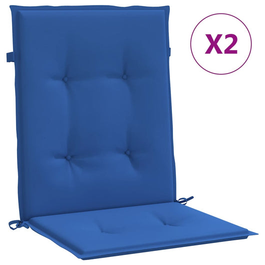 Cuscini per Sedia 2 pz Blu Reale 100x50x3 cm in Tessuto Oxford 314143