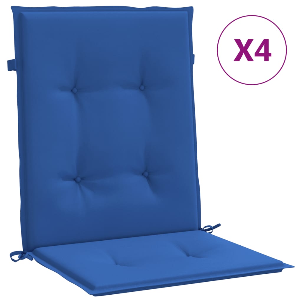 Cuscini per Sedia 4 pz Blu Reale 100x50x3 cm in Tessuto Oxford 314144