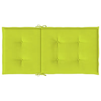 Cuscini per Sedie da Giardino 2 pz Verde Brillante 100x50x3 cm cod mxl 64088