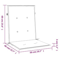 Cuscini per Sedia 6 pz Verde Intenso 100x50x3 cm Tessuto Oxford 314148