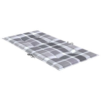 Cuscini per Sedia 4 pz a Quadri Grigi 100x50x3cm Tessuto Oxford 314156