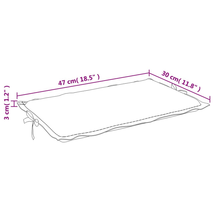 Cuscino per Lettino Prendisole Antracite 186x58x3 cm