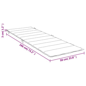 Cuscino per Lettino Prendisole Crema 186x58x3 cm cod mxl 77018