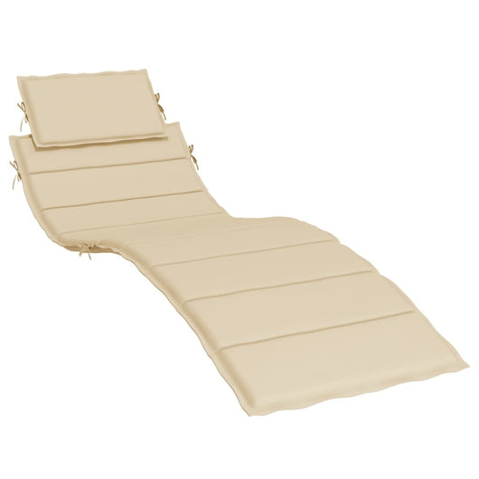 Cuscino per Lettino Prendisole Beige 186x58x3 cm