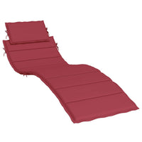 Cuscino per Lettino Prendisole Rosso Vino 186x58x3 cm