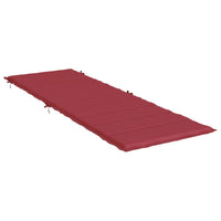 Cuscino per Lettino Prendisole Rosso Vino 186x58x3 cm