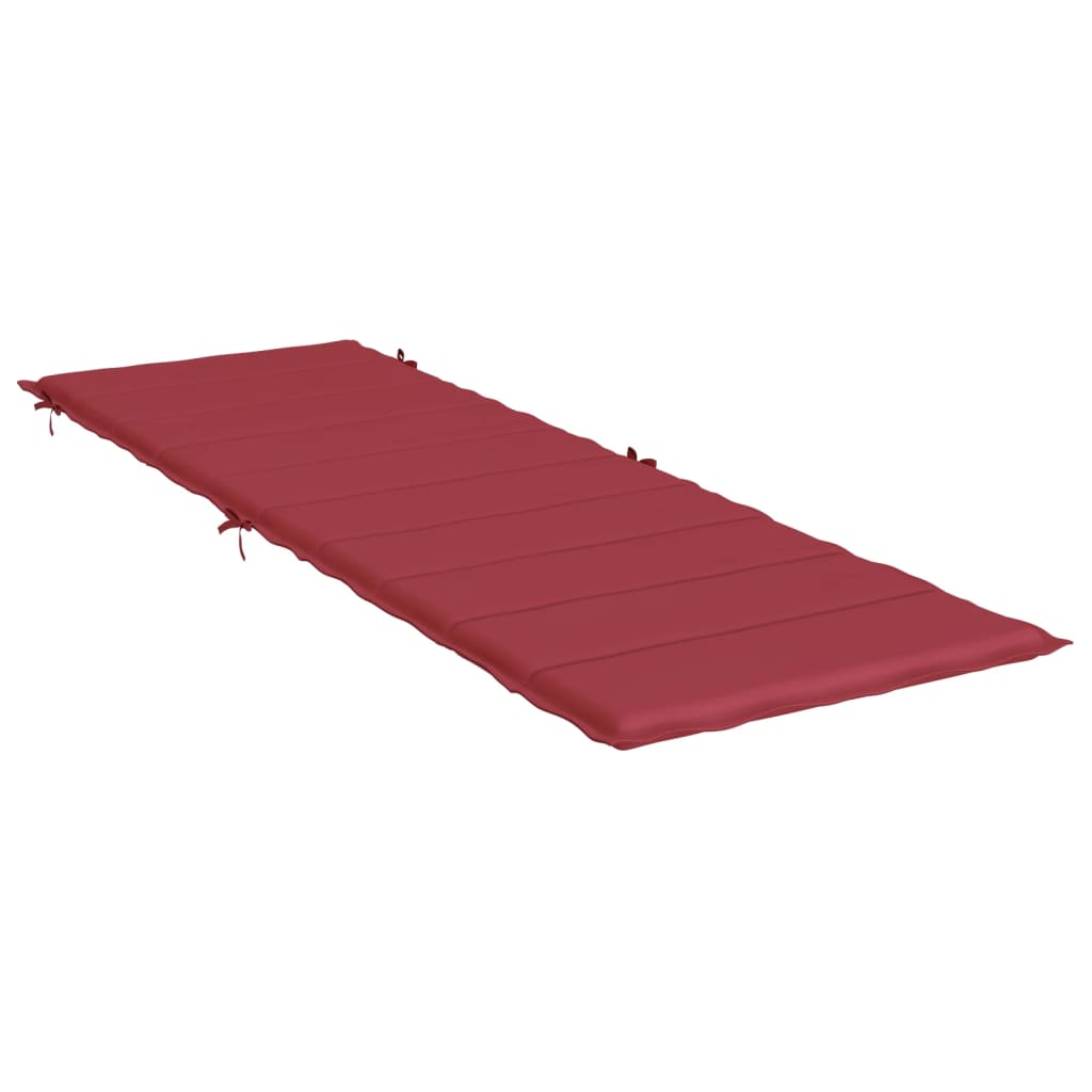 Cuscino per Lettino Rosso Vino 186x58x3 cm in Tessuto Oxford 314167