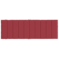 Cuscino per Lettino Prendisole Rosso Vino 186x58x3 cm