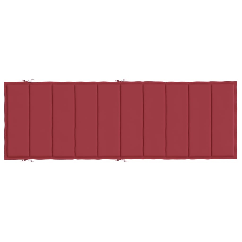 Cuscino per Lettino Rosso Vino 186x58x3 cm in Tessuto Oxford 314167