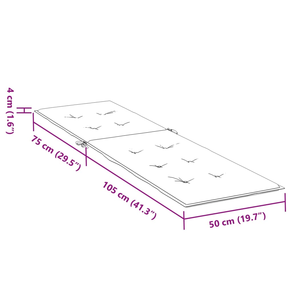 Cuscino per Sdraio Crema (75+105)x50x3m cod mxl 59470