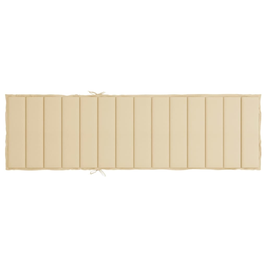 Cuscino per Lettino Prendisole Beige 200x50x3 cm in Tessuto cod mxl 68002