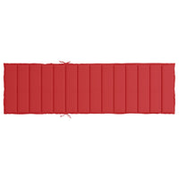 Cuscino per Lettino Prendisole Rosso 200x50x3 cm in Tessuto cod mxl 59432