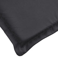 Cuscino per Lettino Nero 200x50x3 cm in Tessuto Oxford 314195