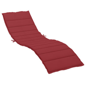 Cuscino per Lettino Prendisole Rosso Vino 200x50x3cm in Tessuto cod mxl 46334