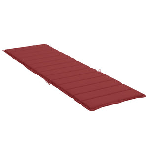 Cuscino per Lettino Prendisole Rosso Vino 200x50x3cm in Tessuto cod mxl 46334