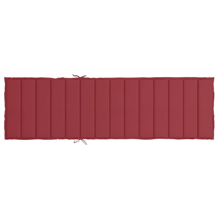 Cuscino per Lettino Prendisole Rosso Vino 200x50x3cm in Tessuto cod mxl 46334