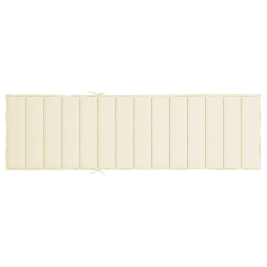 Cuscino per Lettino Prendisole Crema 200x60x3 cm in Tessuto cod mxl 52679