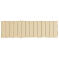 Cuscino per Lettino Prendisole Beige 200x60x3 cm in Tessuto cod mxl 60438