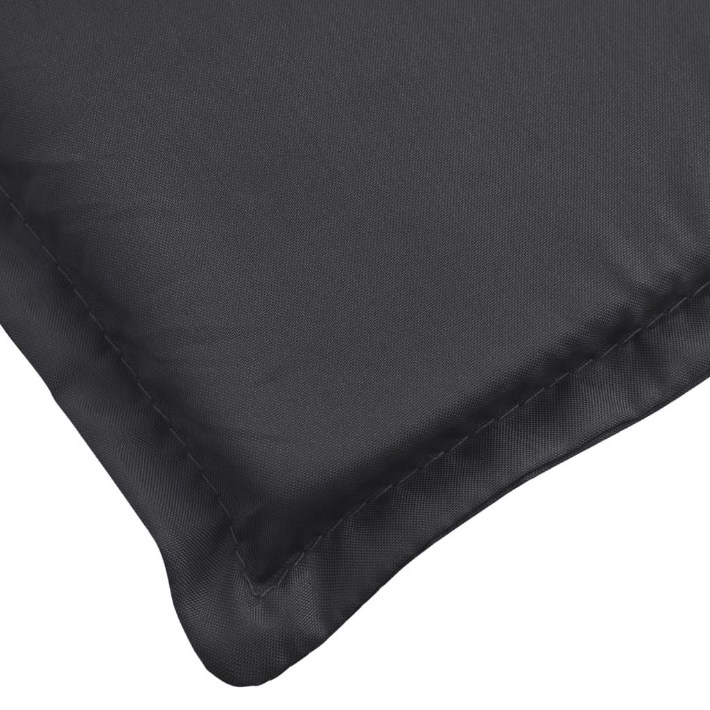 Cuscino per Lettino Prendisole Nero 200x60x3 cm in Tessuto cod mxl 68005