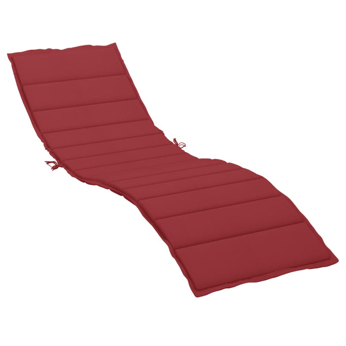 Cuscino per Lettino Prendisole Rosso Vino 200x60x3cm in Tessuto cod mxl 68475