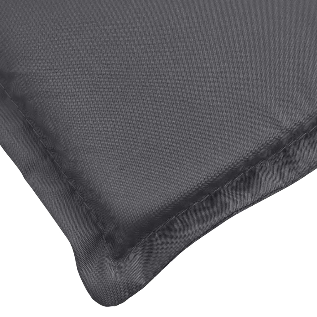 Cuscino per Lettino Prendisole Antracite 200x70x3 cm in Tessuto cod mxl 53266