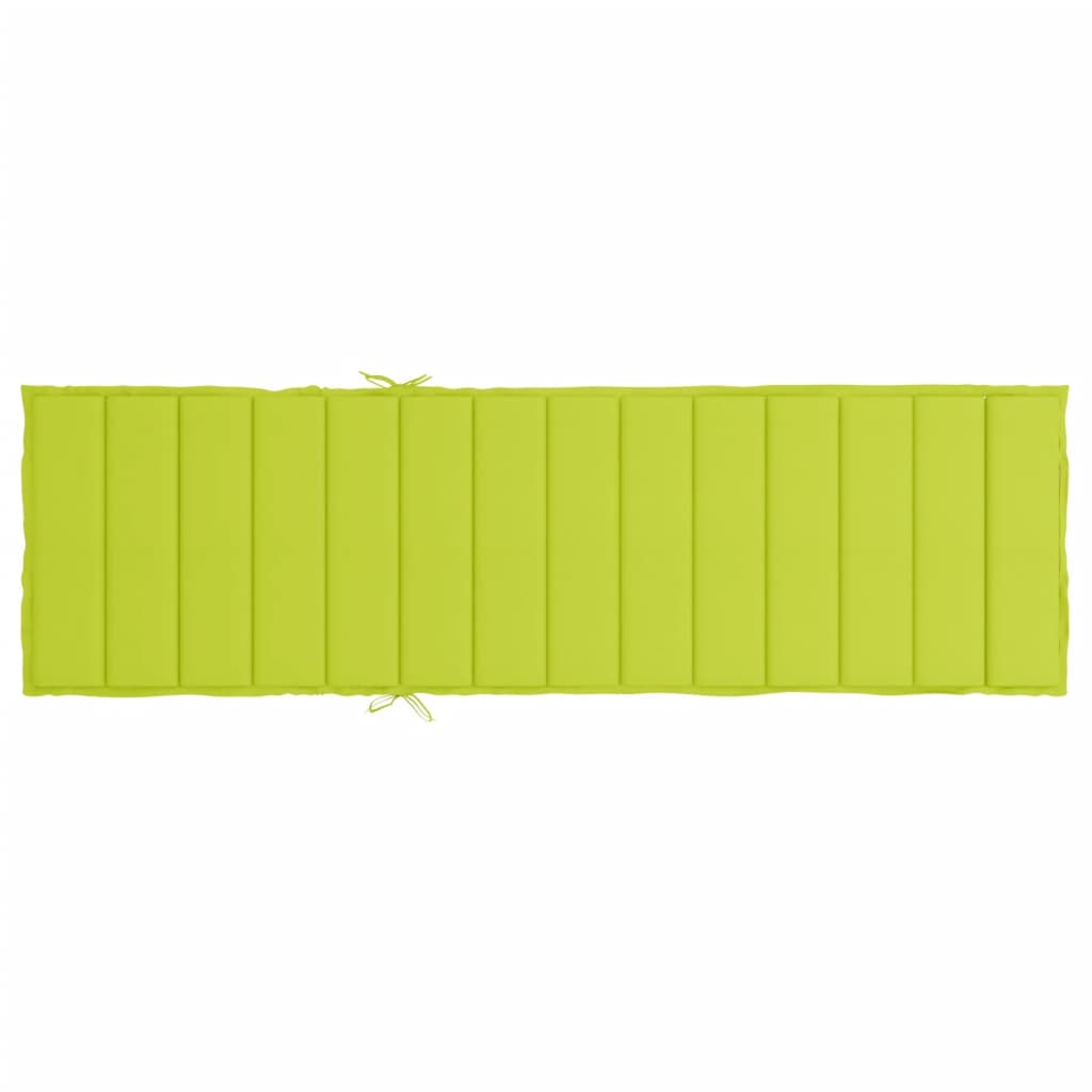 Cuscino per Sdraio Verde Brillante 200x70x3 cm in Tessuto cod mxl 67976