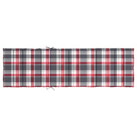 Cuscino per Lettino a Quadri Rossi 200x70x3 cm Tessuto Oxford 314231