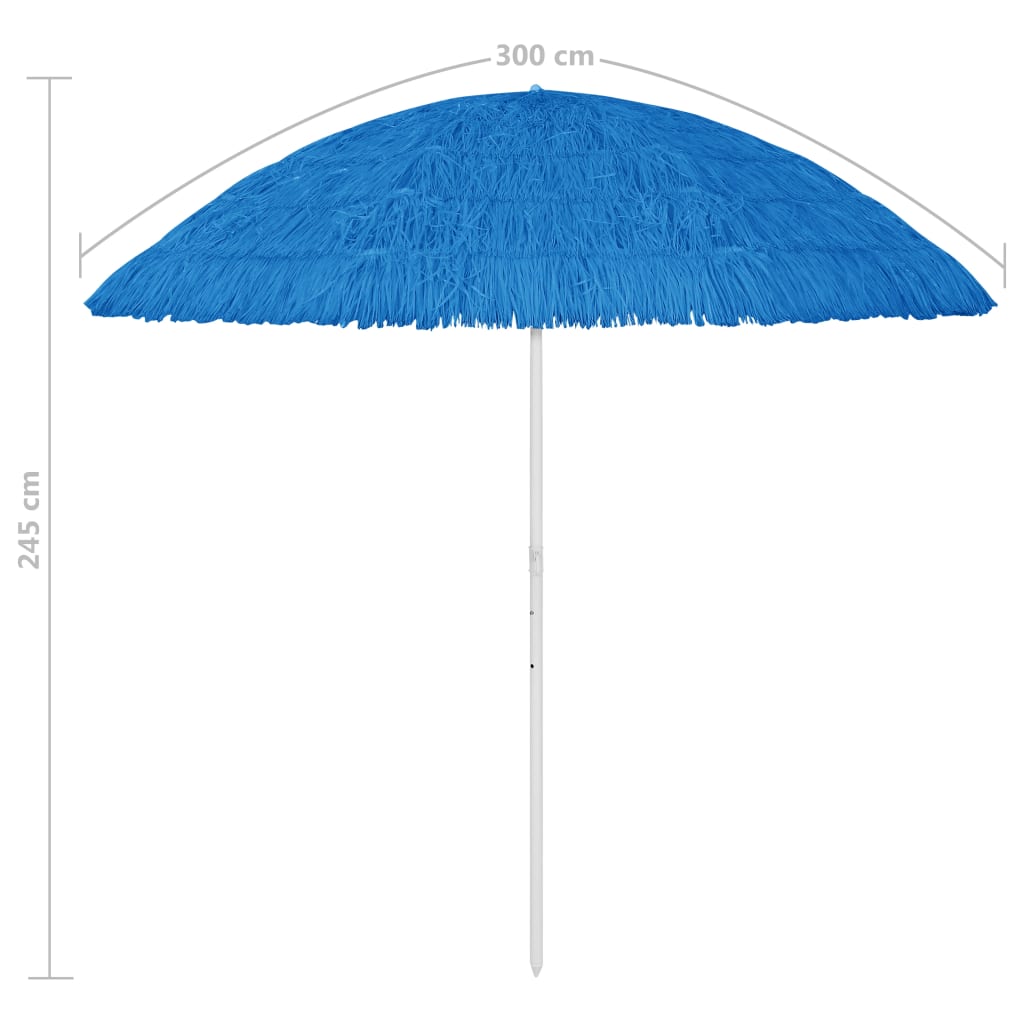 Ombrellone da Spiaggia Hawaii Blu 300 cm cod mxl 16646