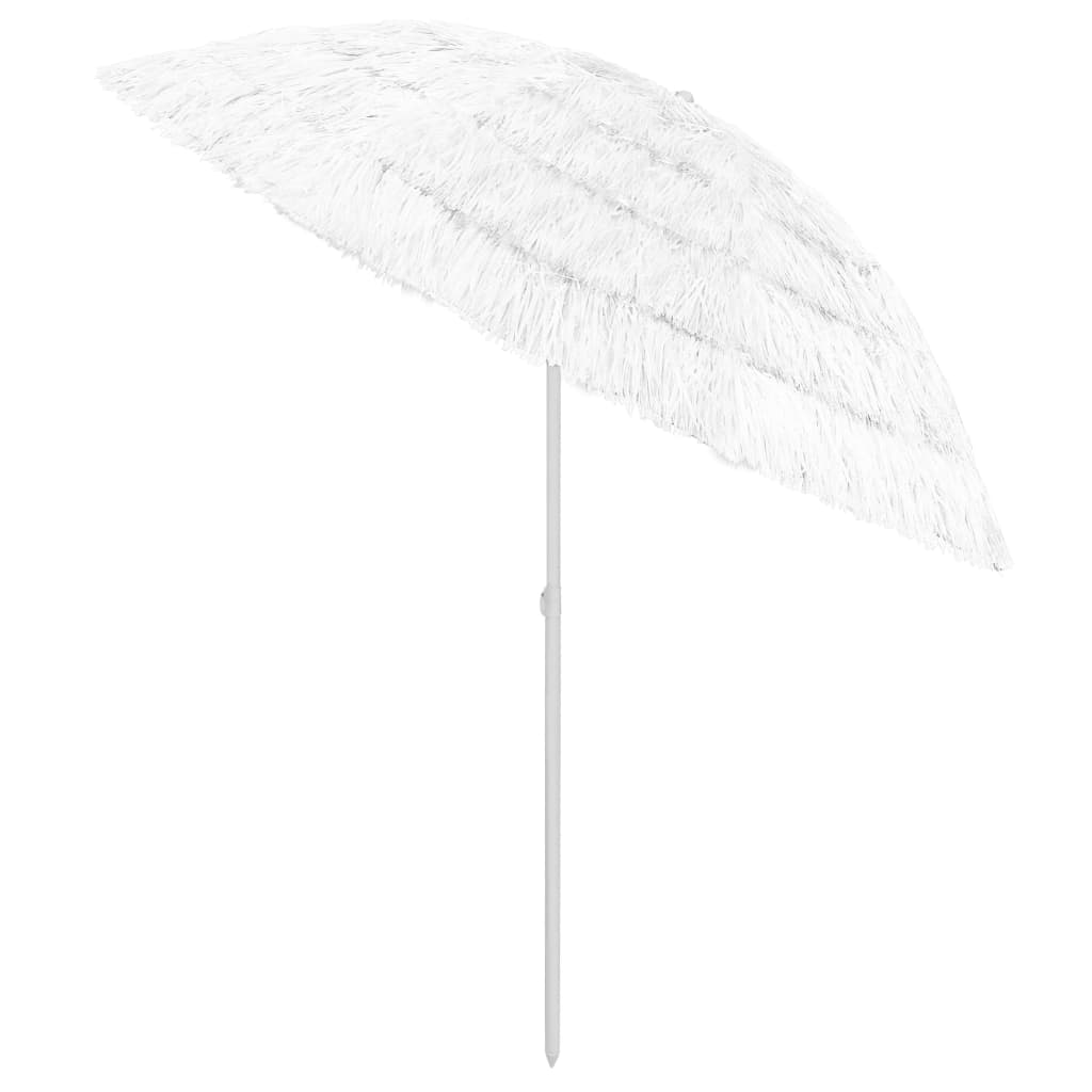 Ombrellone da Spiaggia Hawaii Bianco 240 cm 314701