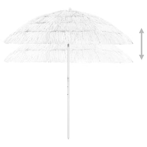 Ombrellone da Spiaggia Hawaii Bianco 240 cm 314701