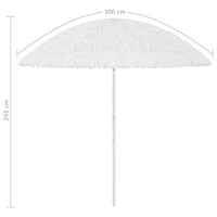 Ombrellone da Spiaggia Hawaii Bianco 300 cm 314702