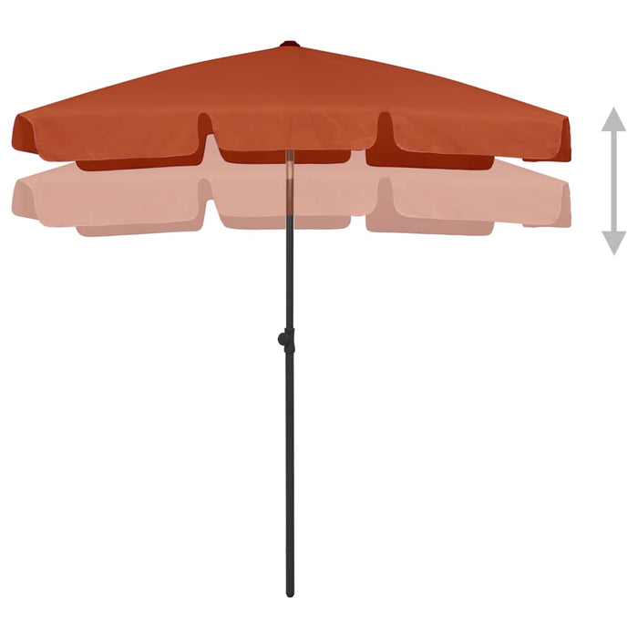 Ombrellone da Spiaggia Terracotta 180x120 cm 314724