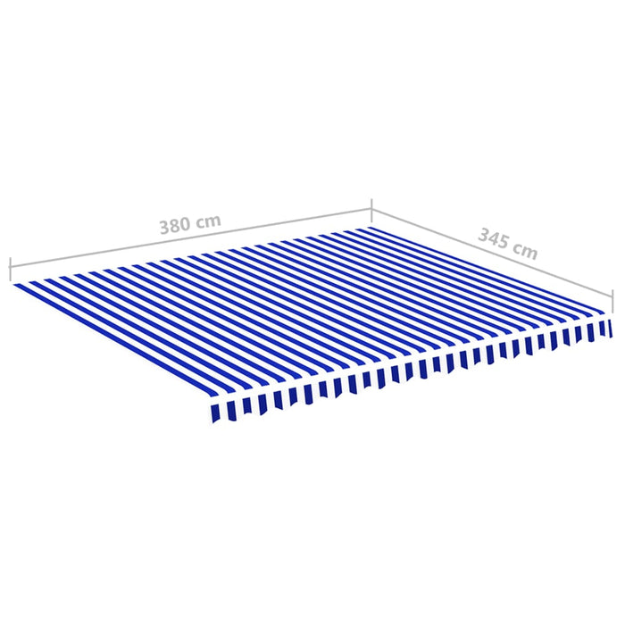 Tessuto di Ricambio per Tenda da Sole Blu e Bianco 4x3,5 m 311918