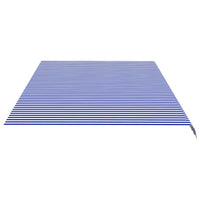 Tessuto di Ricambio per Tenda da Sole Blu e Bianco 6x3,5 m 311924