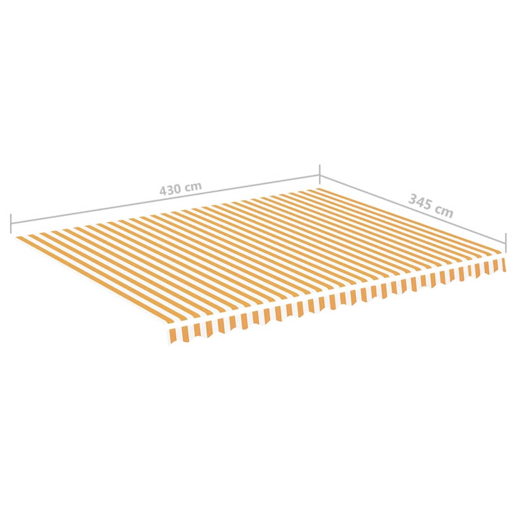 Tessuto di Ricambio per Tenda da Sole Giallo e Bianco 4,5x3,5 m 311940