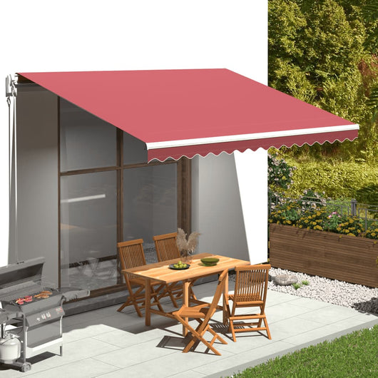 Tessuto di Ricambio per Tenda da Sole Rosso Borgogna 4,5x3 m cod mxl 24186