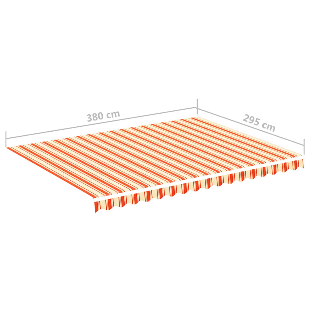 Tessuto di Ricambio per Tenda da Sole Giallo e Arancio 4x3 m cod mxl 68345