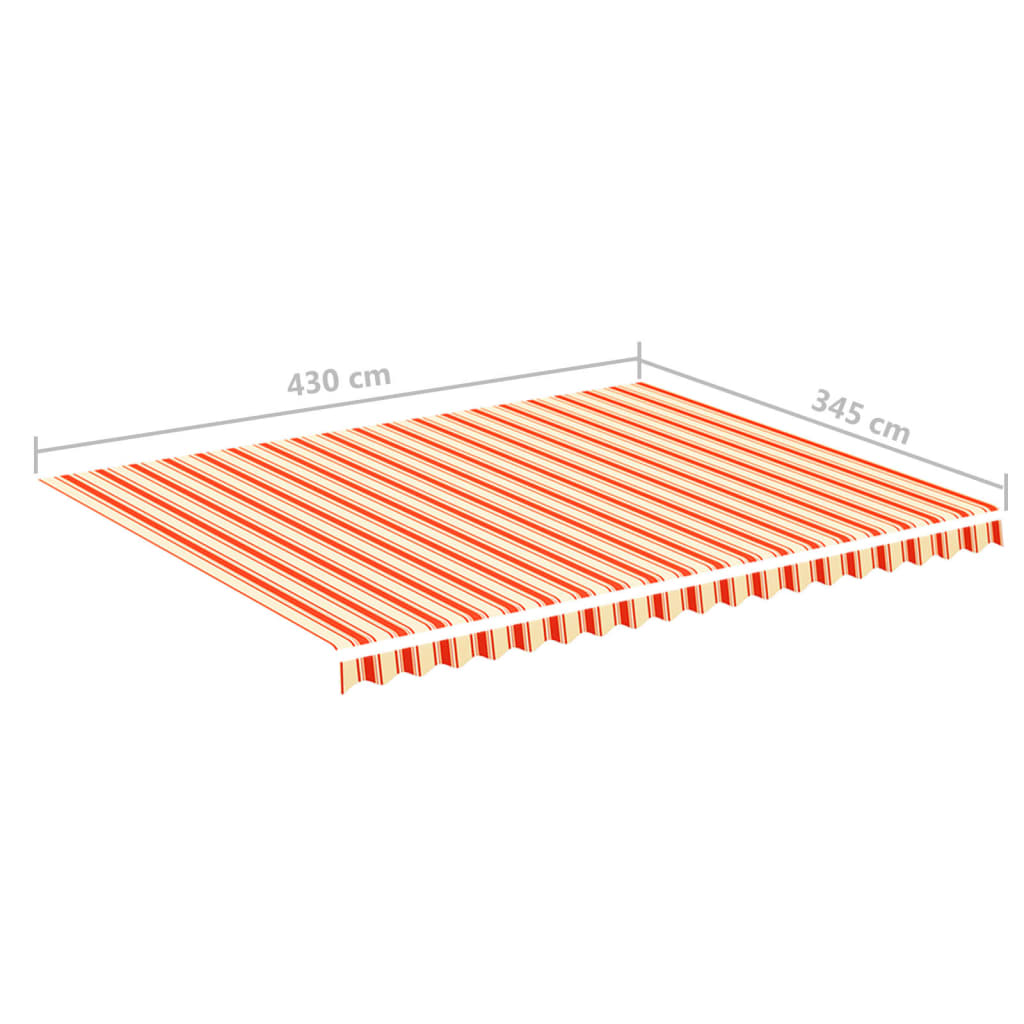 Tessuto di Ricambio per Tenda da Sole Giallo e Arancio 4,5x3,5m cod mxl 18862