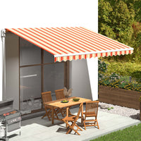 Tessuto di Ricambio per Tenda da Sole Giallo e Arancio 4,5x3,5m cod mxl 18862